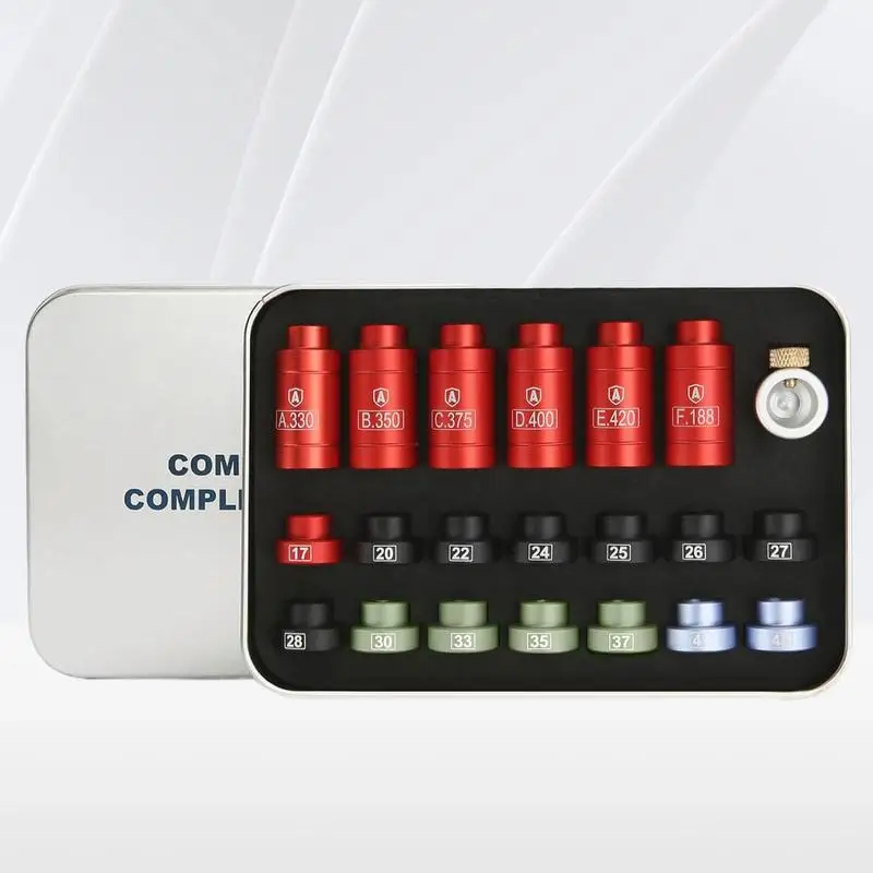 Aluminum Bullet Comparator Kit Headspace Gauge for Reloading Headspace Gauge Comparator Kit With 14 Inserts And 6 Bushings