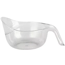 Multipurpose Kitchen Washing & Draining Basket with Handle (White)