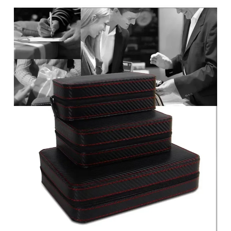 Multi-Slot PU Leather Watch Organizer (2/4/8 Slots) Portable Zipper Display Case Secure Storage Case