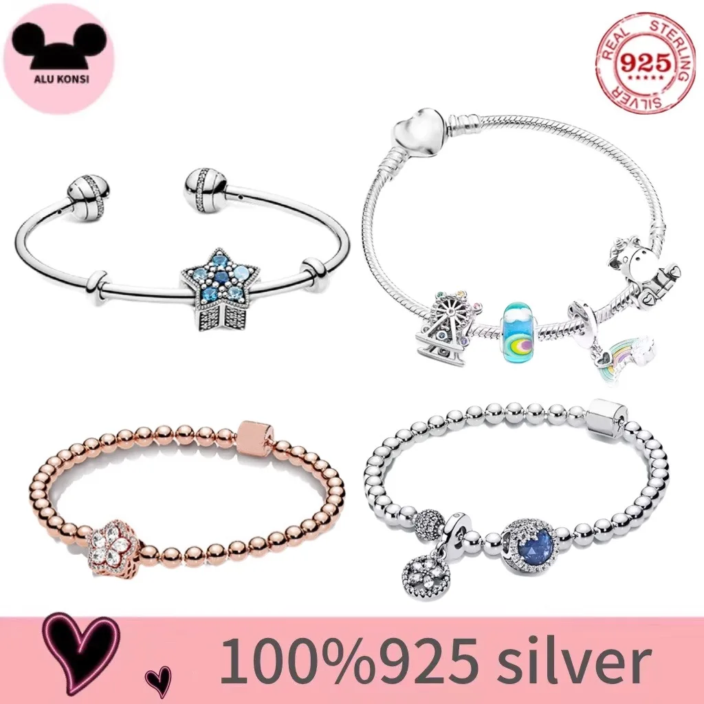 Hete Verkoop Fit Originele Pan Armband Voor Vrouwen Echt 100% 925 Sterling Zilveren Ketting Armband Charms Diy Hoge Kwaliteit Sieraden