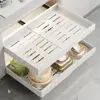 Pull Out Cabinet Organizer Expandable Slide Out Drawers Fixed With Adhesive Heavy Duty Roll Out Shelf Storage Easy Cleaning 2