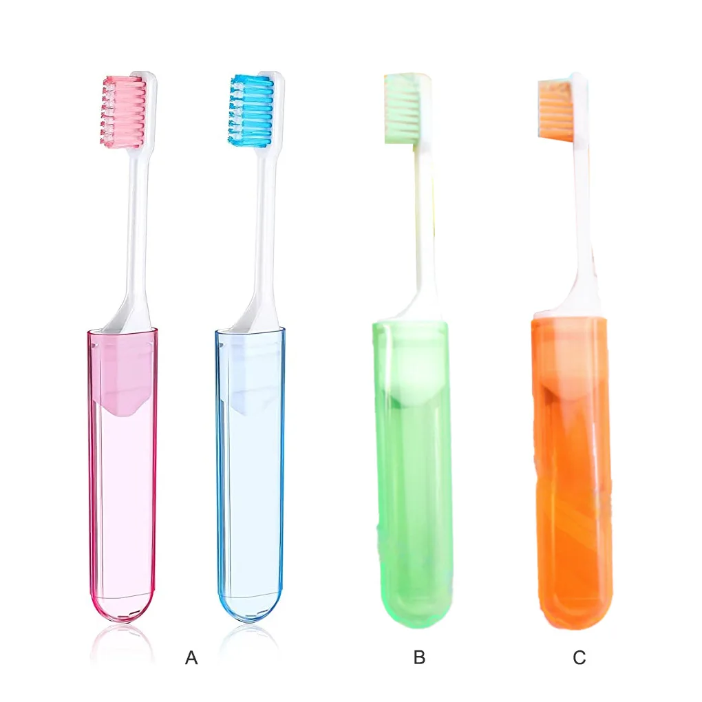 

2 Pieces Travel Toothbrush Business Trip Foldable Tooth Brush Toothbrushes