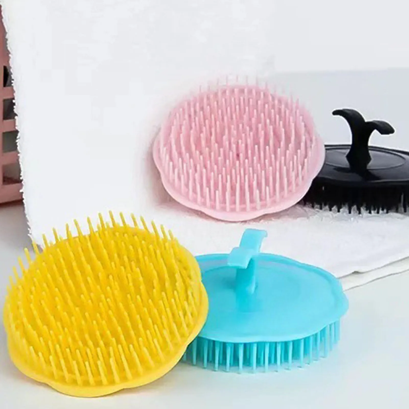 Pettini per capelli rotondi massaggiatore per cuoio capelluto spazzola per Shampoo massaggiatore per la testa esfoliante per cuoio capelluto per capelli puliti adatto per uomini e donne