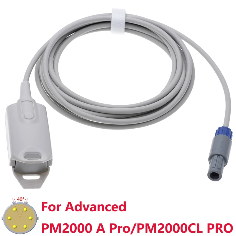 Capteur SpO2 à Pince à Doigt Réutilisable - Compatible Advanced PM1000F/2000A - 6 Broches