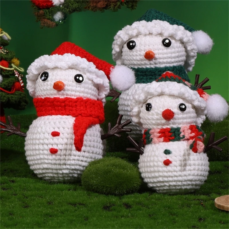 DIY Crochet Craft Set Christmas Crochet Kits Include Hook, Yarns, Needle