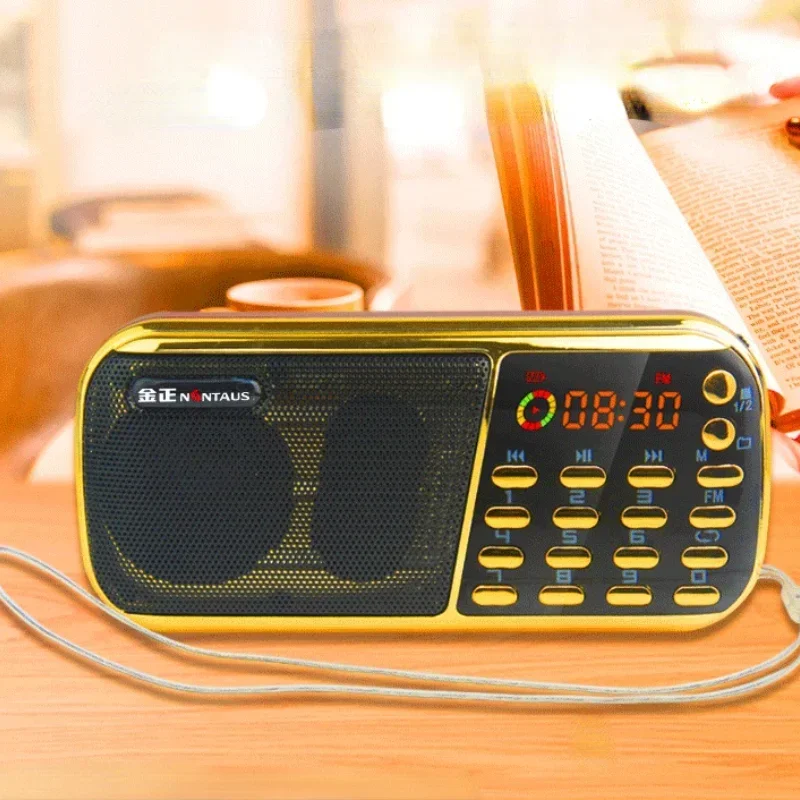 B853 Portable Small Audio Old Man Portable FM Radio MP3 Format Player Supports Dual TF Card U Disk and External Mini Audio Radio - 6