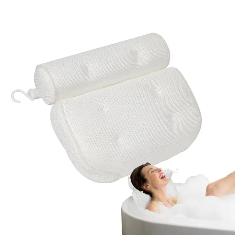 

Shower Pillows Tub Mesh Shower Accessories Bath Tub Accessories Women Tub Pillow Soft Fabric Pillow For Bath Spa and Salon