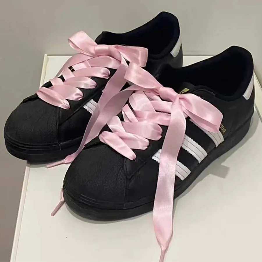 2 cm verbreiterte Schnürsenkel aus Seidensatin, DIY-Kombination für deutsche Trainingsschuhe, Bandschnürsenkel, Turnschuhe, lässige Sportschuhe, Schnürsenkel – Detail 13