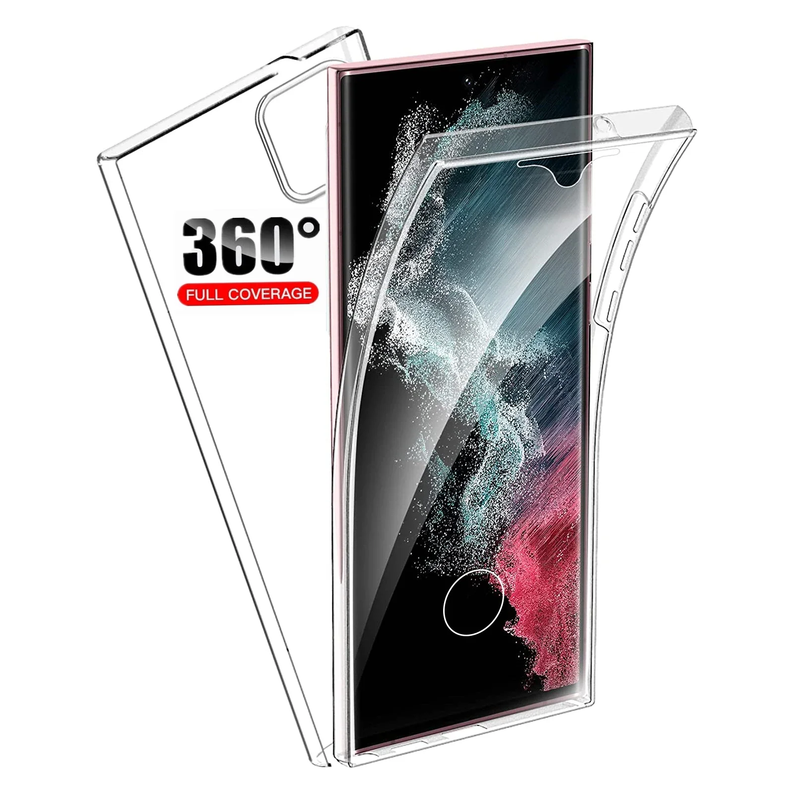 360 Double Shockproof PC+Silicone Protective Phone Case