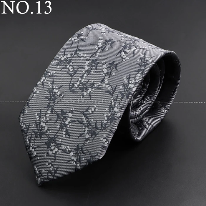 New Design Wedding Men Tie Grey Brown Green Rose Flower Geometry Neckties Business Dropshipping Groom Collar Accessories Gift