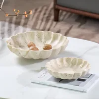 Wabi-sabi Natural Travertine Bowls for Fruit Perfume Trinket Plate Vintage Tabletop Home Decor Luxury Key Tray Ins Jewelry Dish 2