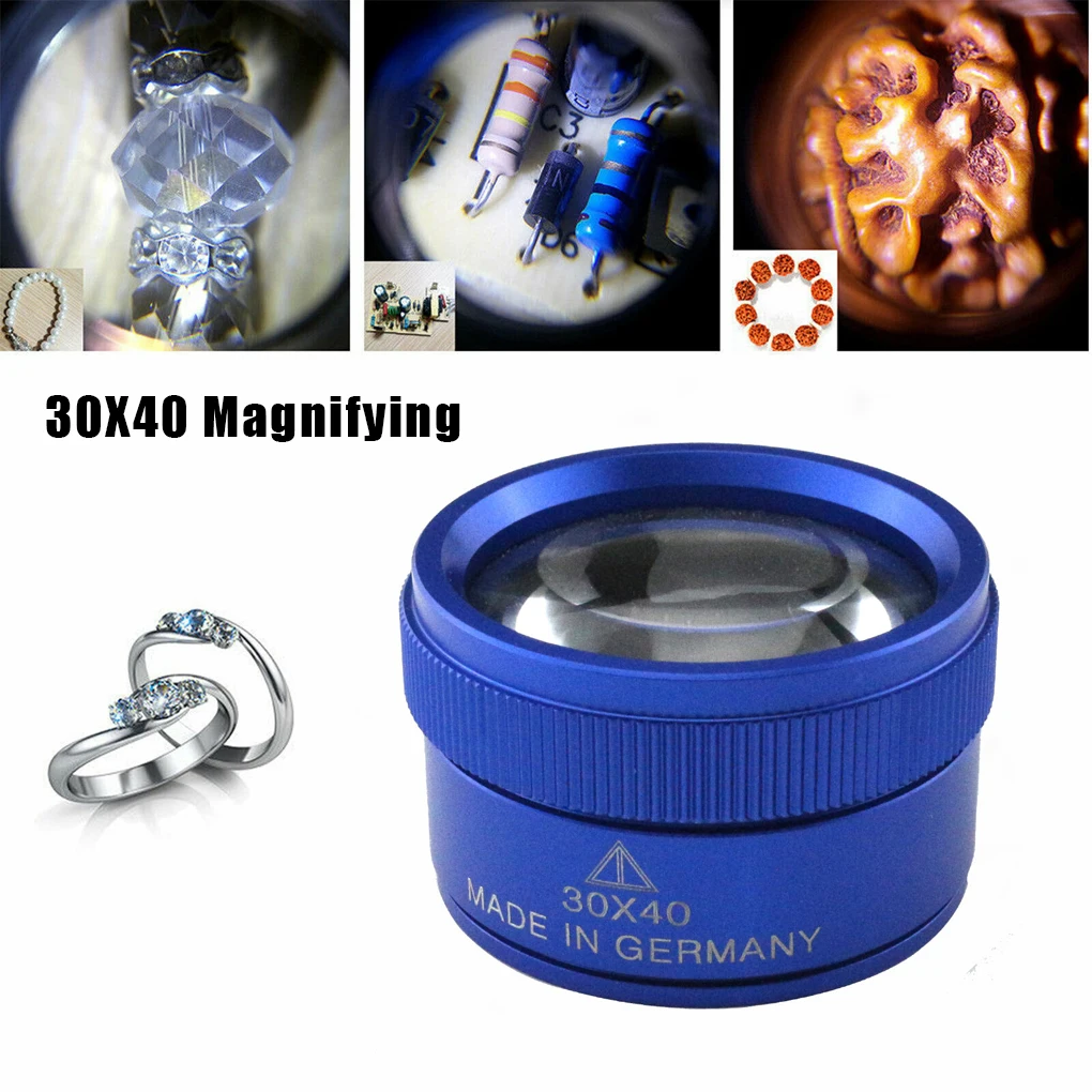 Loupe Jewelry Eye Glass Magnifier 40X30 Pocket Jewelers Repair Magnifying Loop