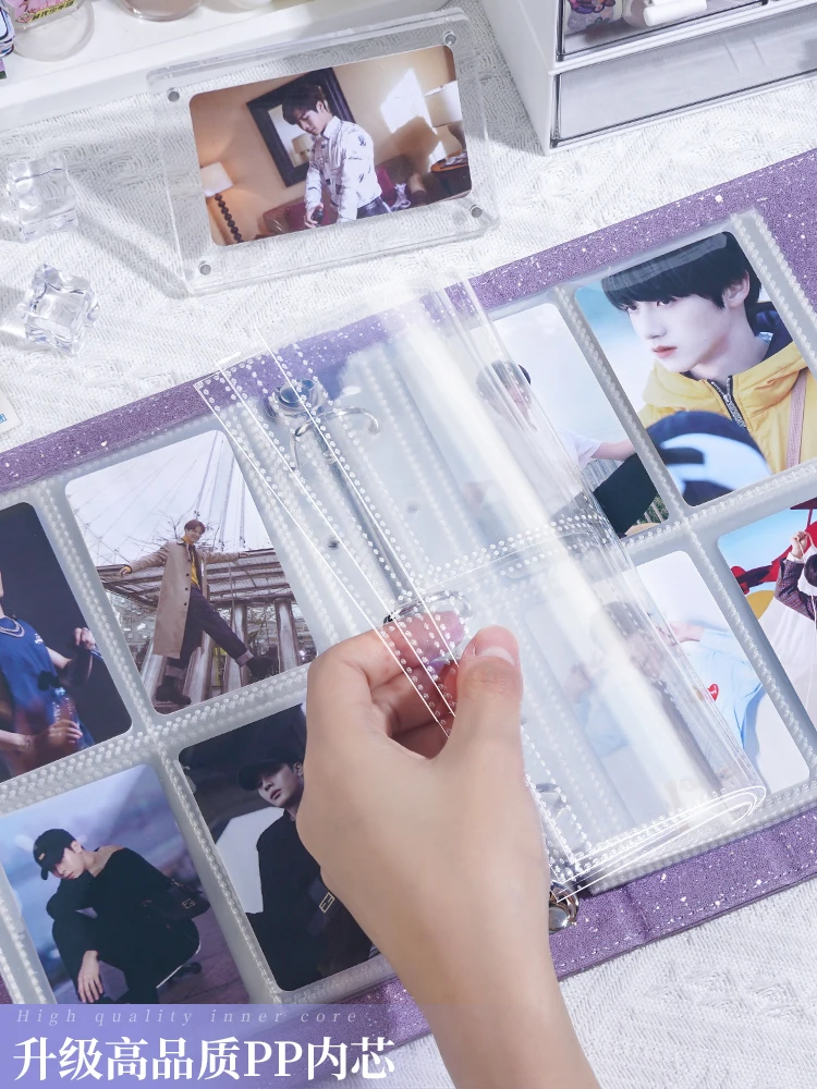 3X3 9Grid Binder A4 kpop Photocard Holder Star PU Leather D