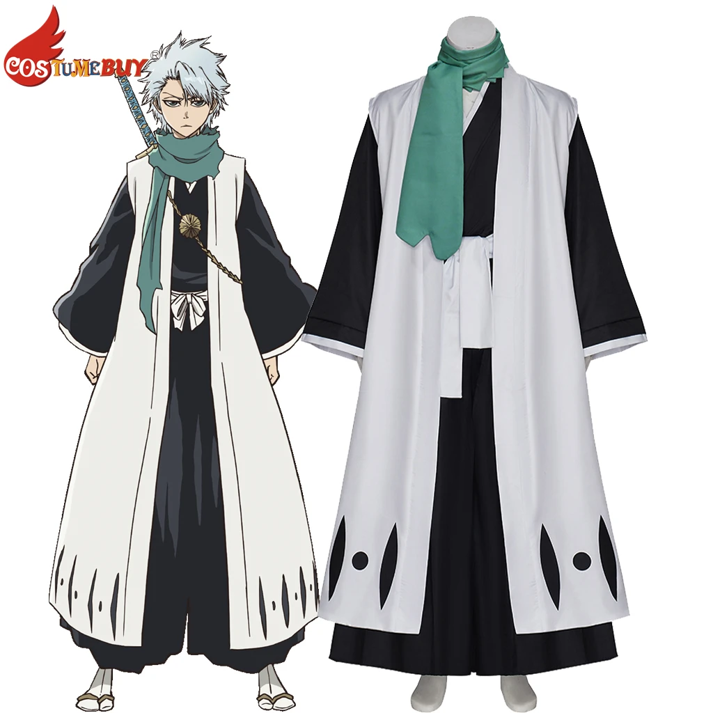 

Bleach: Thousand Year Blood War Anime Toushirou Hitsugaya Cosplay Costume Party Halloween Outfits with Coat,Pants,Scarf