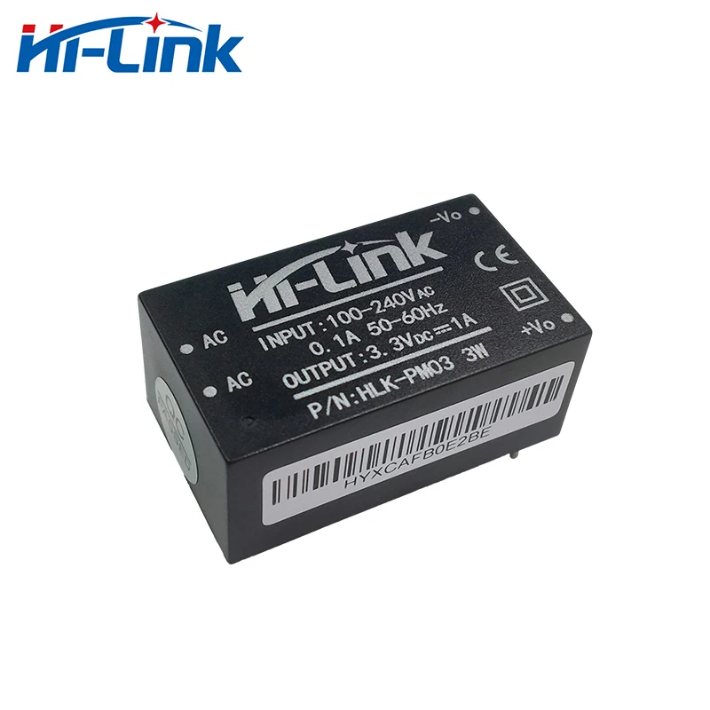 

50pcs/lot Hi-Link hot sale 220V to 3.3V 3W mini power supply module intelligent household switch ac dc transformer HLK-PM03