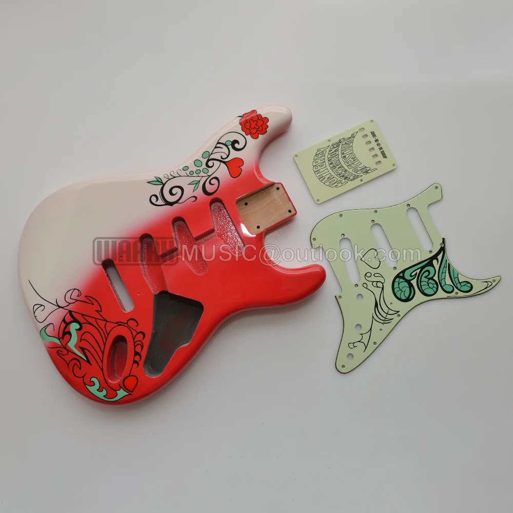 Strat Guitar Body Colorful Finished for Handmade Custom SSS Eectric Guitar Replacement