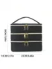 3 Layer Large Capacity Cosmetic Bag Quilted Multifunctional Portable Handbag for Women College Students Travel Dormitory 2