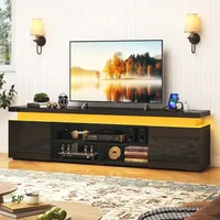 TV Stand, for 85 Inch TV, High Gloss TV Console Entertainment Center, TV Stands 2