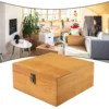 1 Pcs  S / M / L Wooden Jewelry Storage Box Pine Rectangular Flip Solid Wood Gift Box Handmade Craft Case Home Storage Tools 4