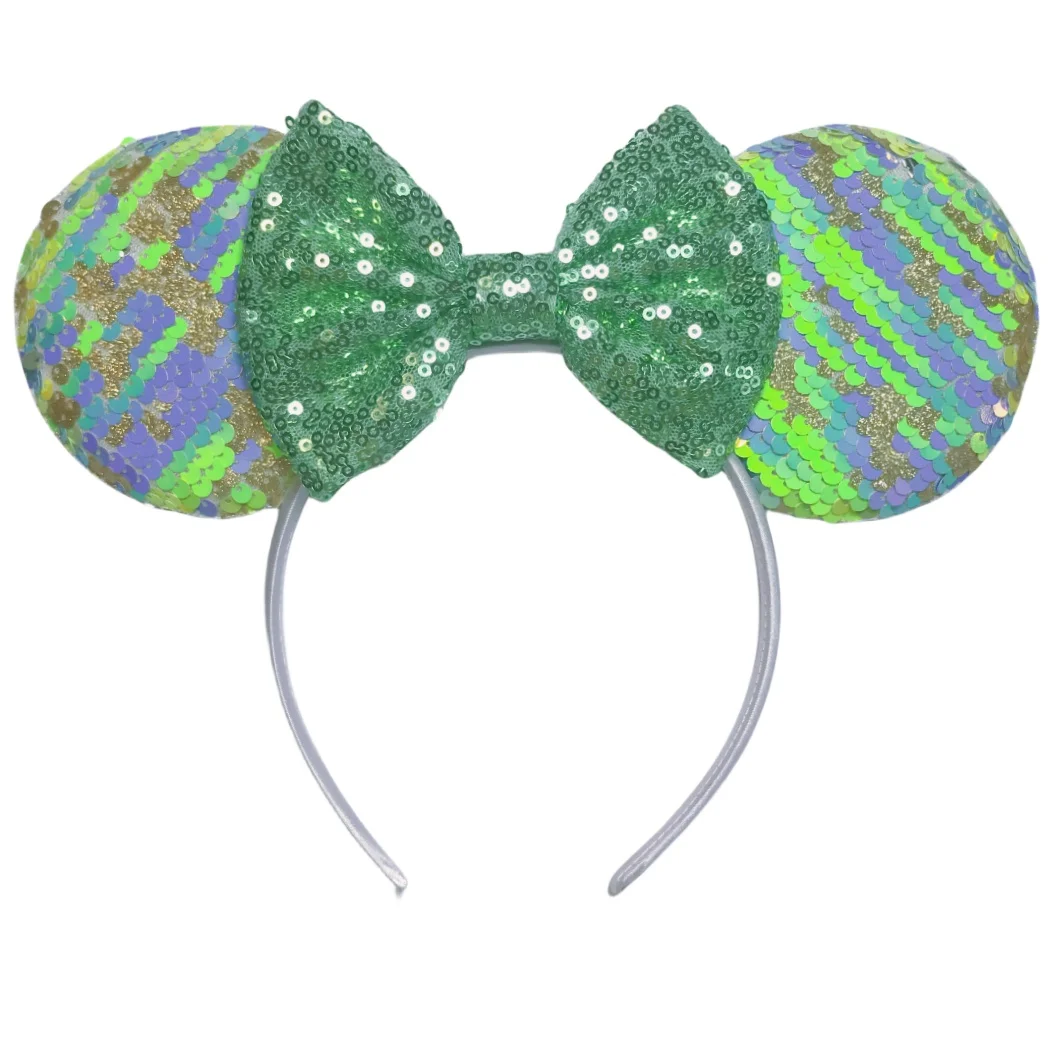 

Ободок для волос «мышь» с блестками, 9,5 см