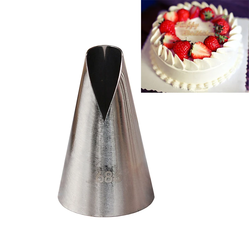 

Large #686 Icing Piping Nozzle Stainless Steel DIY Cupcake Pastry Tips Cake Fondant Decorating Tools