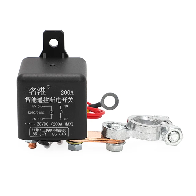 12/24v 200a Universal Car Battery Switch Relay Integrated Wireless