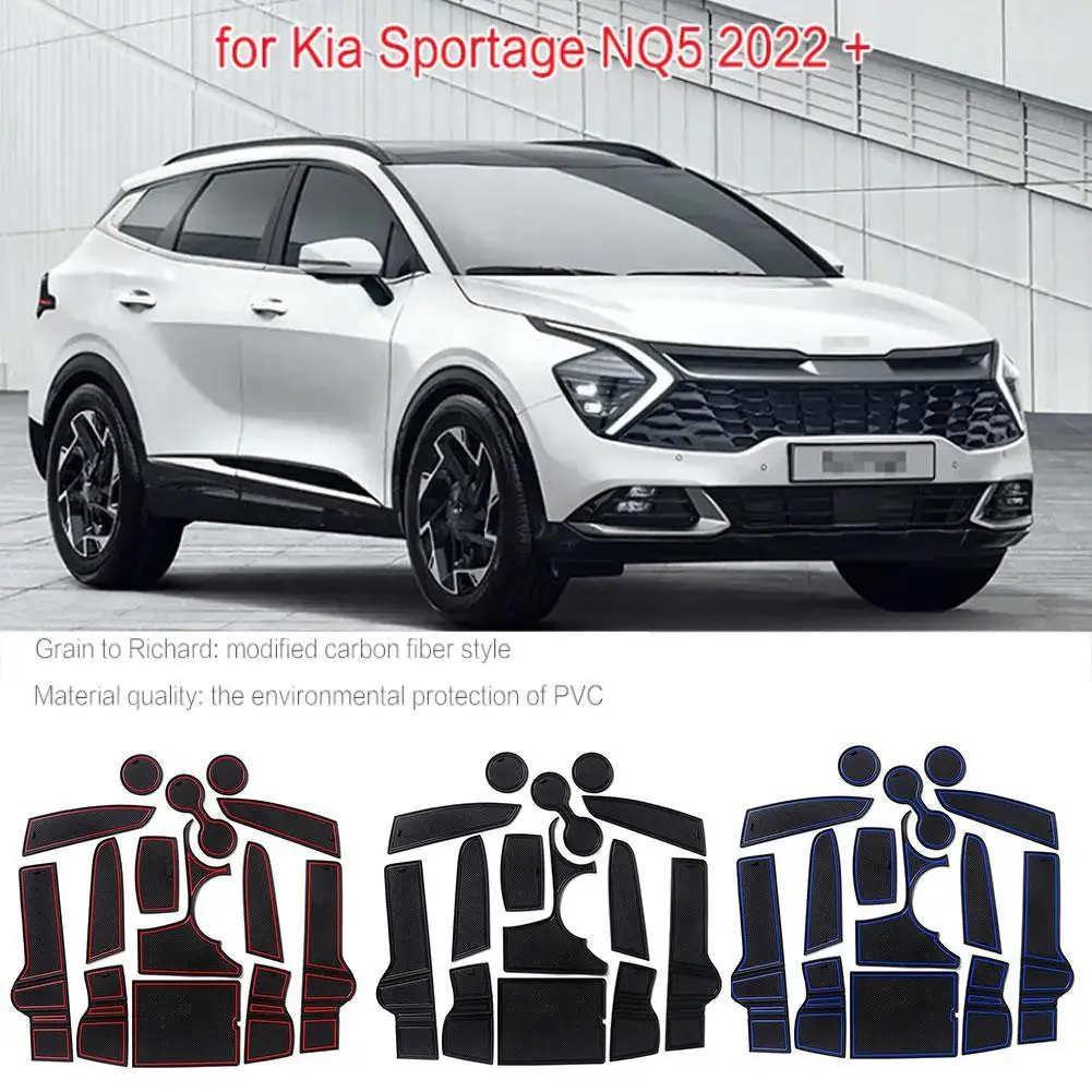1set auto antikluzké brána drážka pohár rohož pro kia sportage NQ5 2021 2022 2023 sever american/korean versions auto vnitřní příslušenství