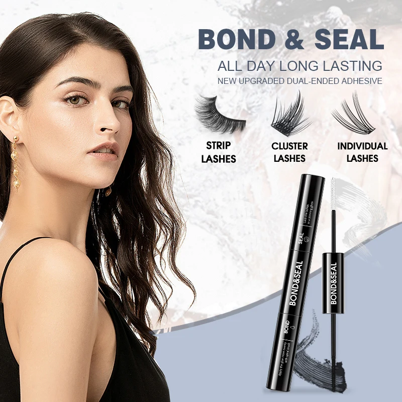 

Strip Eyelash Glue 10ml Bond and seal Waterproof Quick Dry Adhesive Cluster Lash Glue Clear Eyelash Extensions