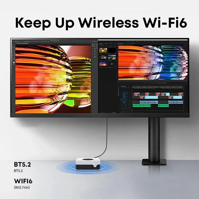 CHUWI LarkBox X  ̴ PC,  N100 UHD ׷, 12   μ, 12GB RAM, 512GB SSD, WiFi 6 ũž ǻͿ