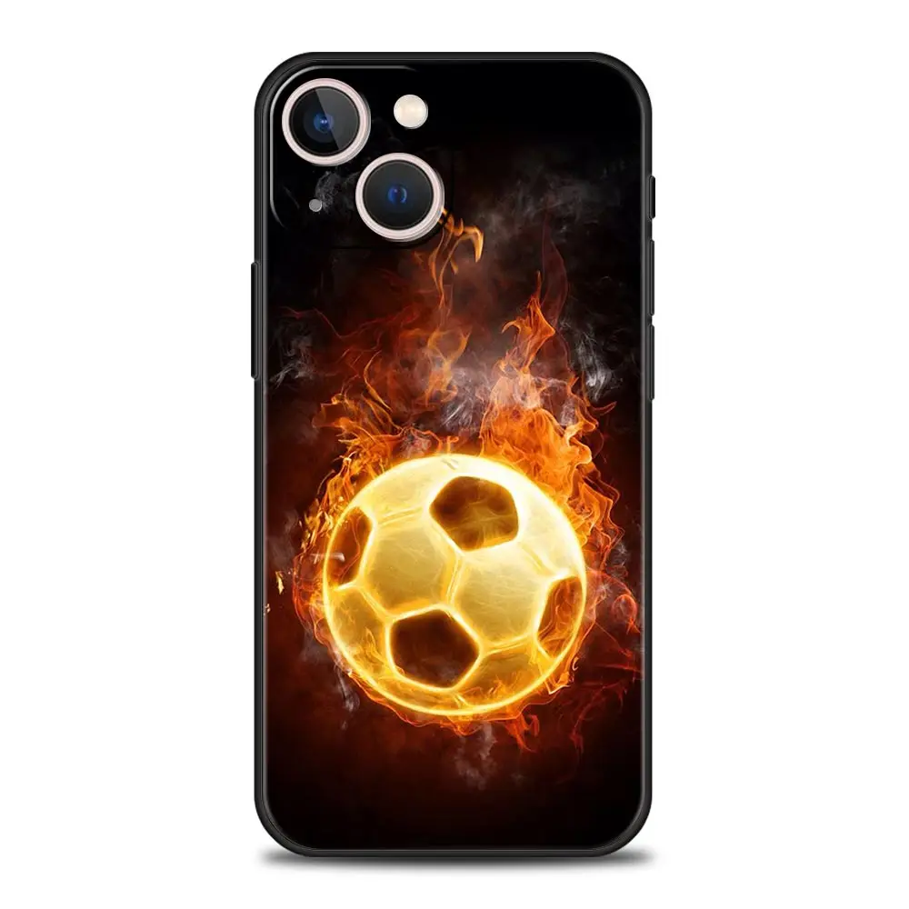 Luxury Black Protection Cover - Football Passion Soccer Ball Design Phone Case