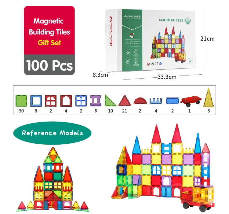 Colorful Magnetic Tiles