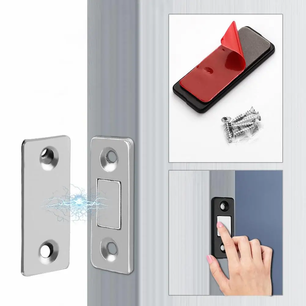 Description Picture 3 of itemStrong Magnetic Cabinet Door Suction Steel Catch Latch Ultra Thin For Drawer And Door Closers&Screws Hardware Sliding Door Stop