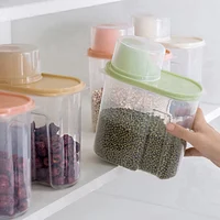 Plastic Cereal Dispenser Storage Box Kitchen Food Grain Rice Container Dried Fruit Snacks Storage Box Flour Grain Storage S/L 2