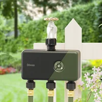 Diivoo WiFi Water Timer, Remote Control Irrigation Timer, Automatic Manual Watering, Rain Delay, Garden, Yards, Lawns 1