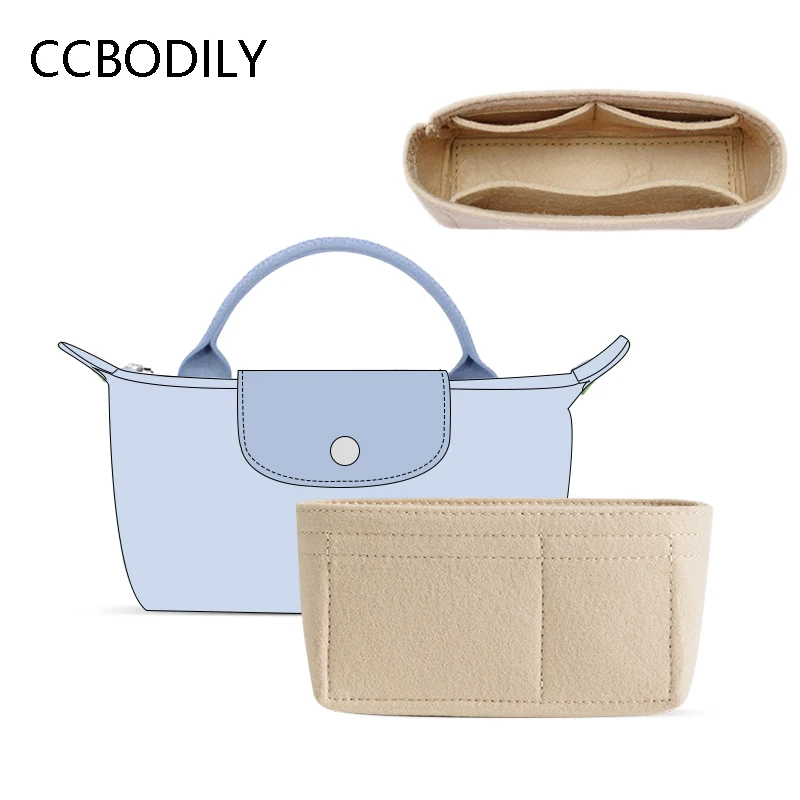 

Classic Dumplings Bag Liner Bag Organizer For Longchamp Mini Bag Storage Bag The Liner Bag Felt Purse Insert Handbag Liner Bags