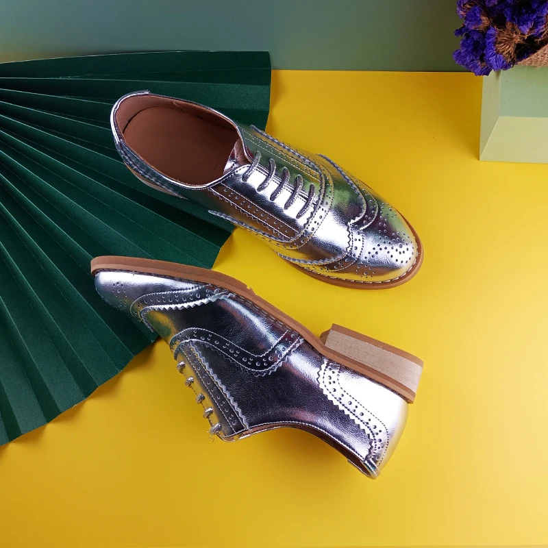 Women's Leather Summer Platform Sneakers Flat Casual Oxford Shoes Loafers Moccasins Spring Vintage for Woman Trend New