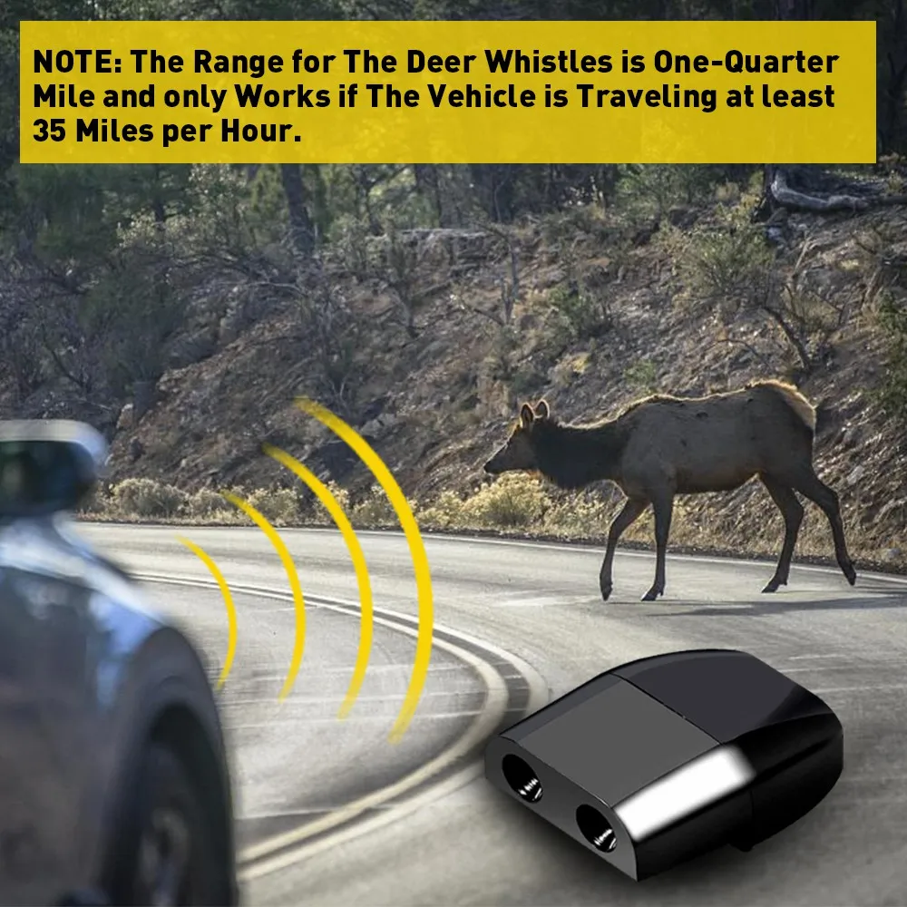 Deer Warning Whistles Device Deer for Car Auto Motorcycle Save Animal Alert Repelling Ultrasonic Whistles Mini Waterproof 4Pcs
