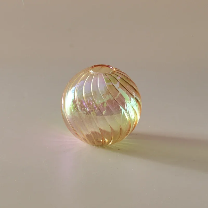 Iridescent Glass Vase for Tabletop & Home Decor