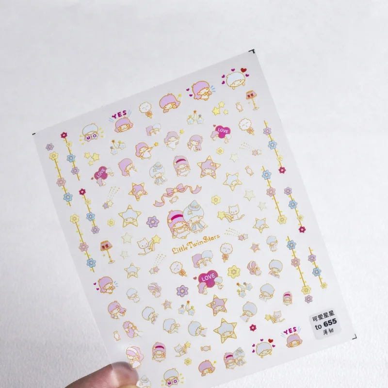 

[Meow.Sensei] Thin and Tough 655-Season Hot Style Adhesive Cute Nail Stickers Japanese Stickers Nail Stickers Double Star