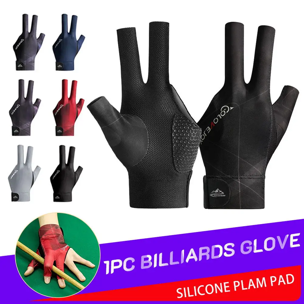 ComfortableSnookerBilliardGloveThreeFingerCueBallGloveLeft