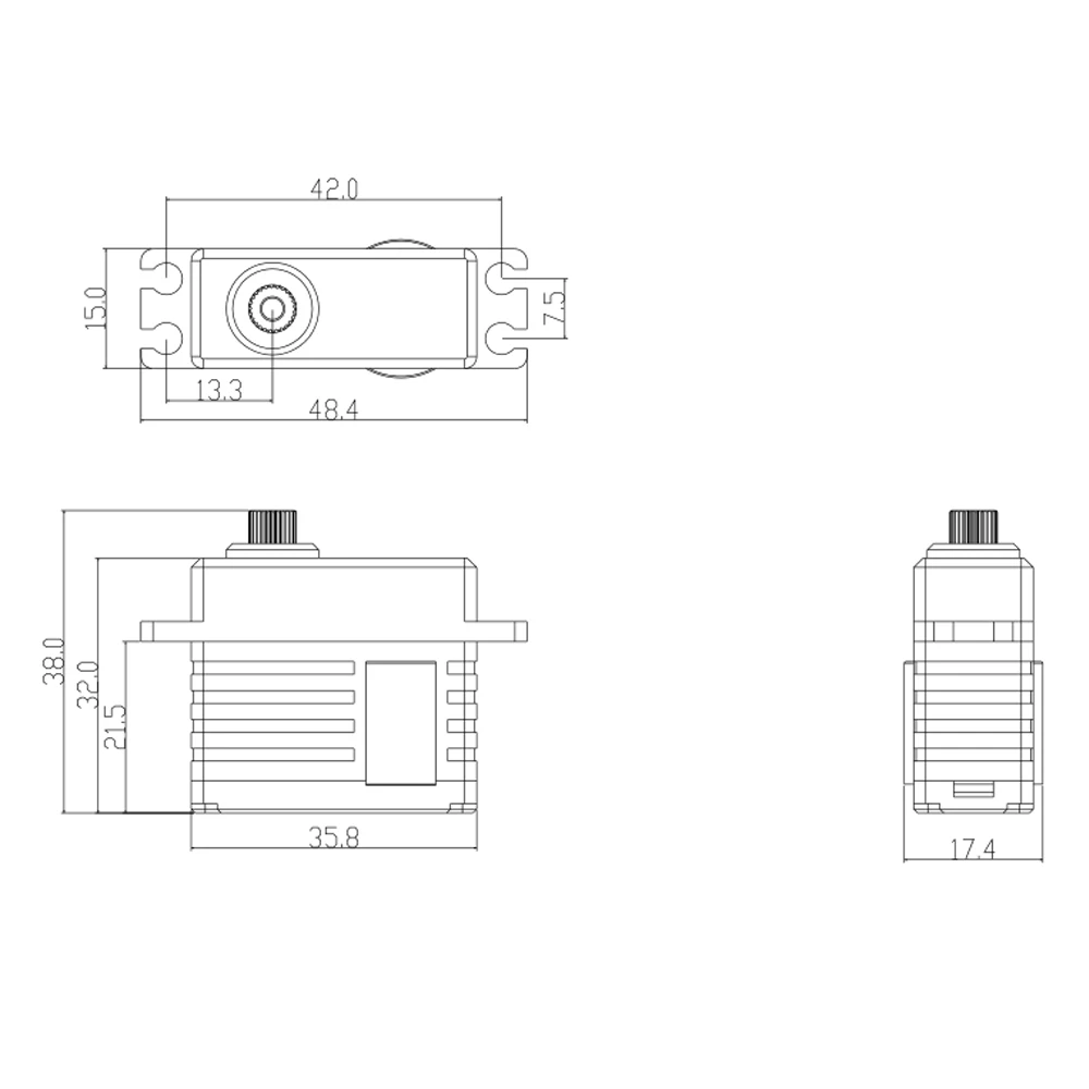 Servo OCSERVO D2107 45mm Bras - Pièces RC Haute Performance