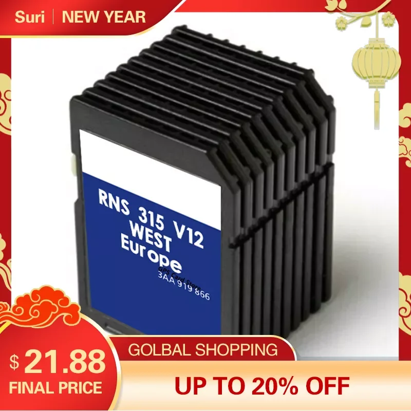 Per Vw Rns 315 Mappe 2020 Mappa Originale Della Scheda Sd Di Navigazione Versione Europa Occidentale