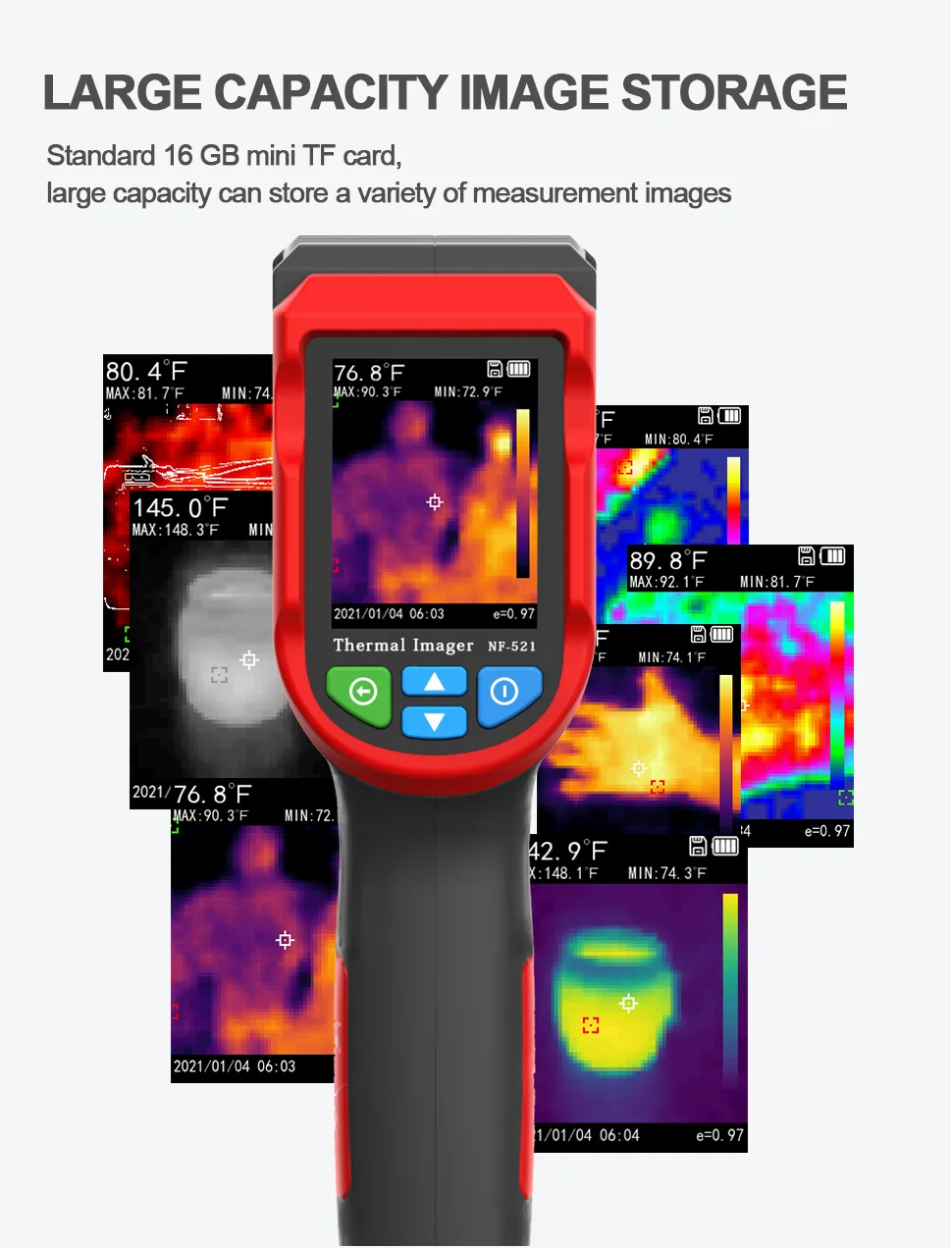Thermal imager accessories layout