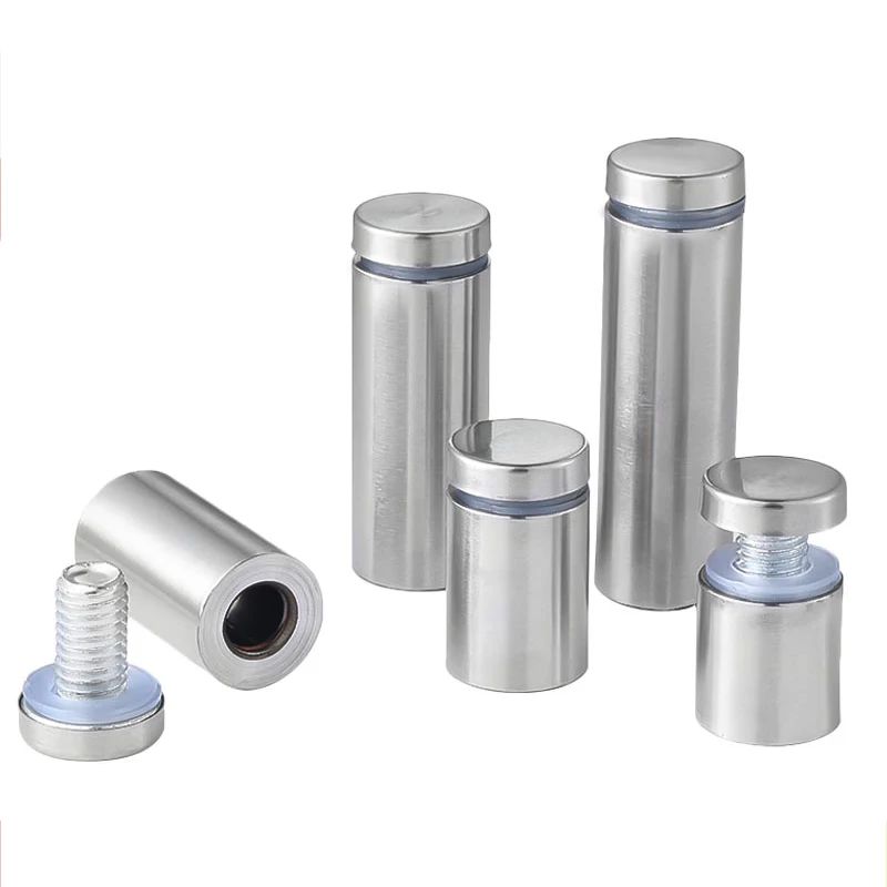 Glass Fasteners 4/6pcs 12mm Stainless Steel Acrylic Advertisement Standoffs Pin Nails Billboard Fixing Screws Hardware