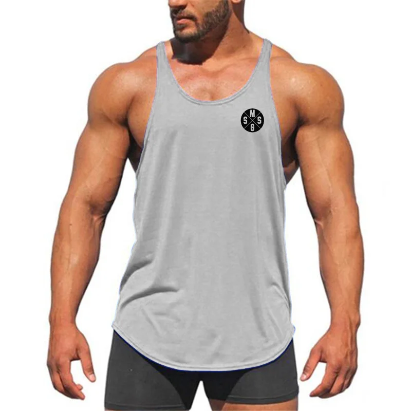 

New Brand Fitness Bodybuilding Singlets Thin SuspendersTank Top Men Muscle Shirt Sportwear Vests Cotton Stringer Breathable Tops