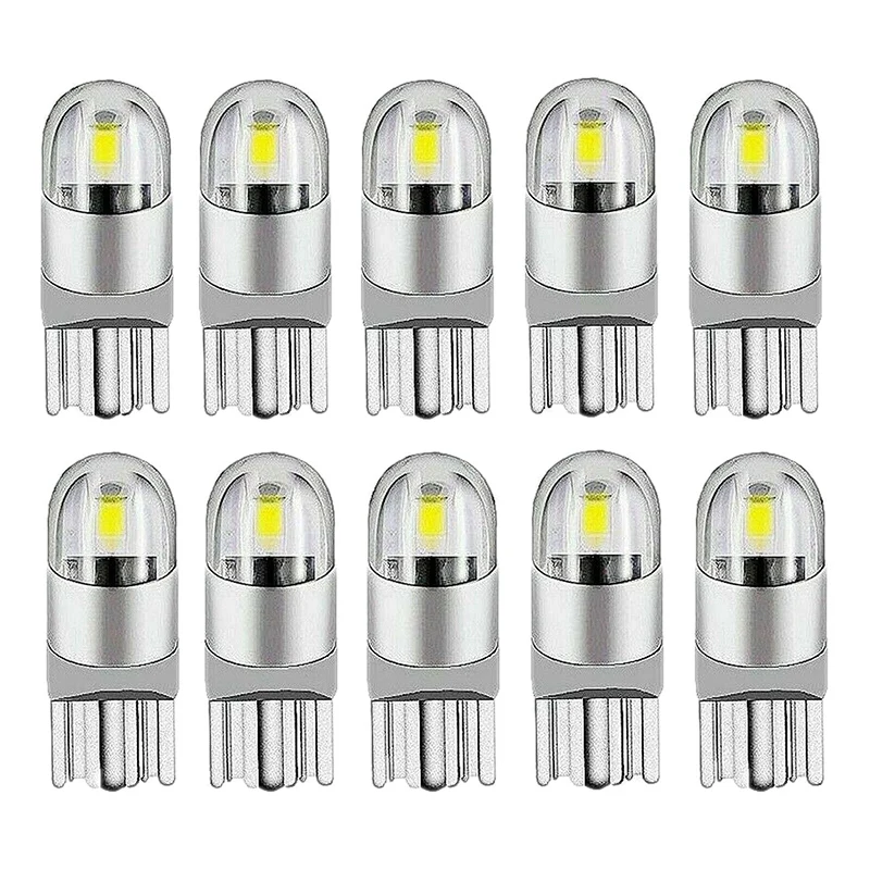 6000K Canbus T10 168 194 W5W Dome License Side Marker LED Light Bulb 10Pcs