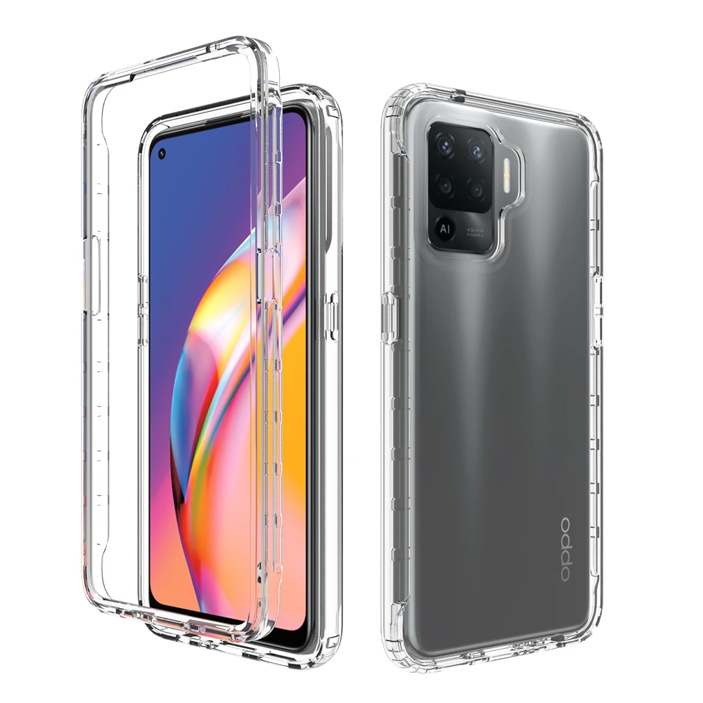 

High Transparency Clear Rugged Case for OPPO A16 A17 A54 A93 A94 A85 A54S A74 Shockproof Daul Layer Hybrid Armor Silicone Case