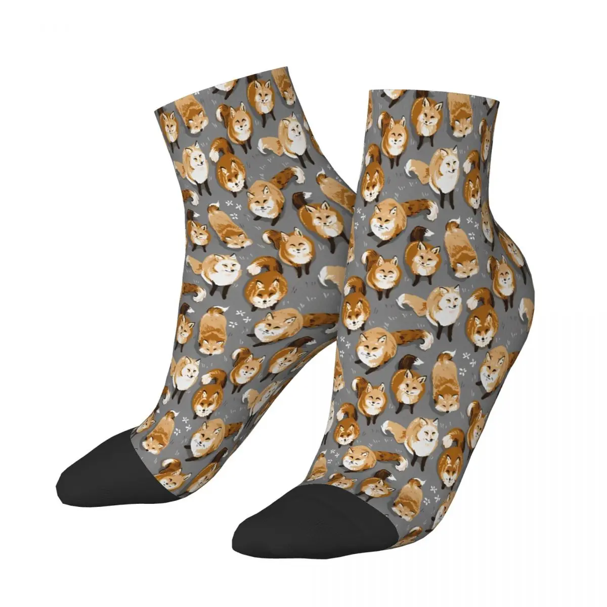 

Fox Village Pattern Ankle Socks Male Mens Women Winter Stockings Harajuku