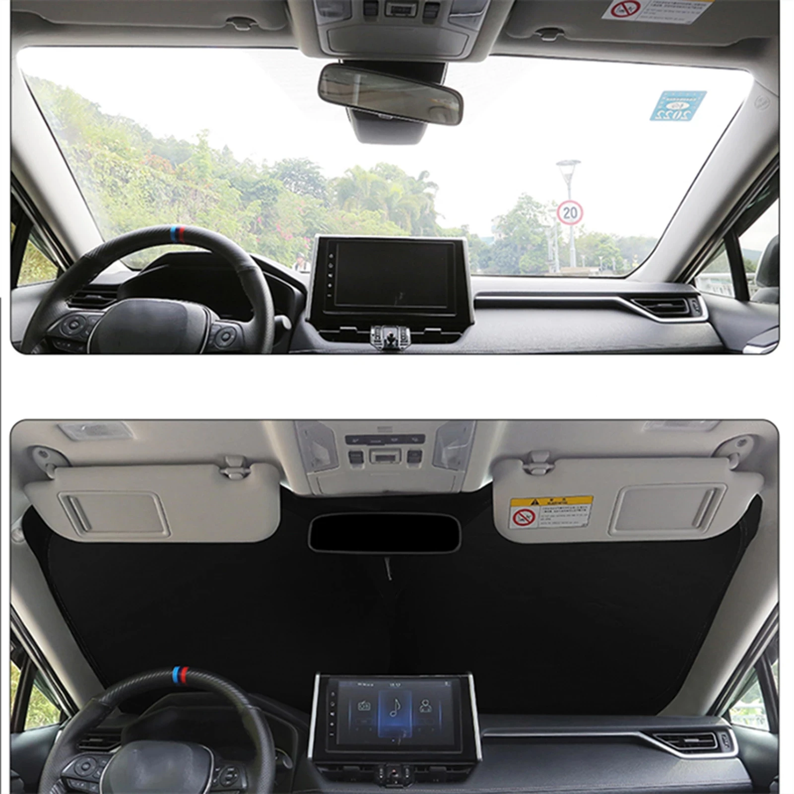 Car sunshade windshield sunshade windshield sun shade For Toyota RAV4-Car Interior Sunshades Cover Windshield Sun Visor Shade Protector Parasol Auto Front Window Sunscreen