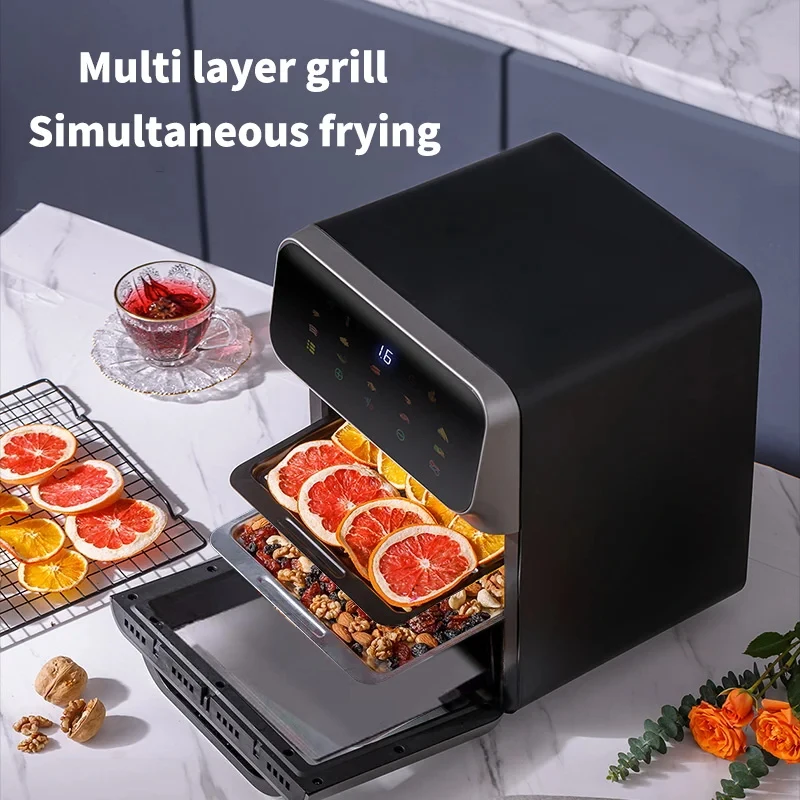 Electric Hot Air Fryer 12L Large Capacity 90% Less Oil Convection Oven Deep Fryer 360&deg;Baking Viewable Window Home Appliance air fryer
